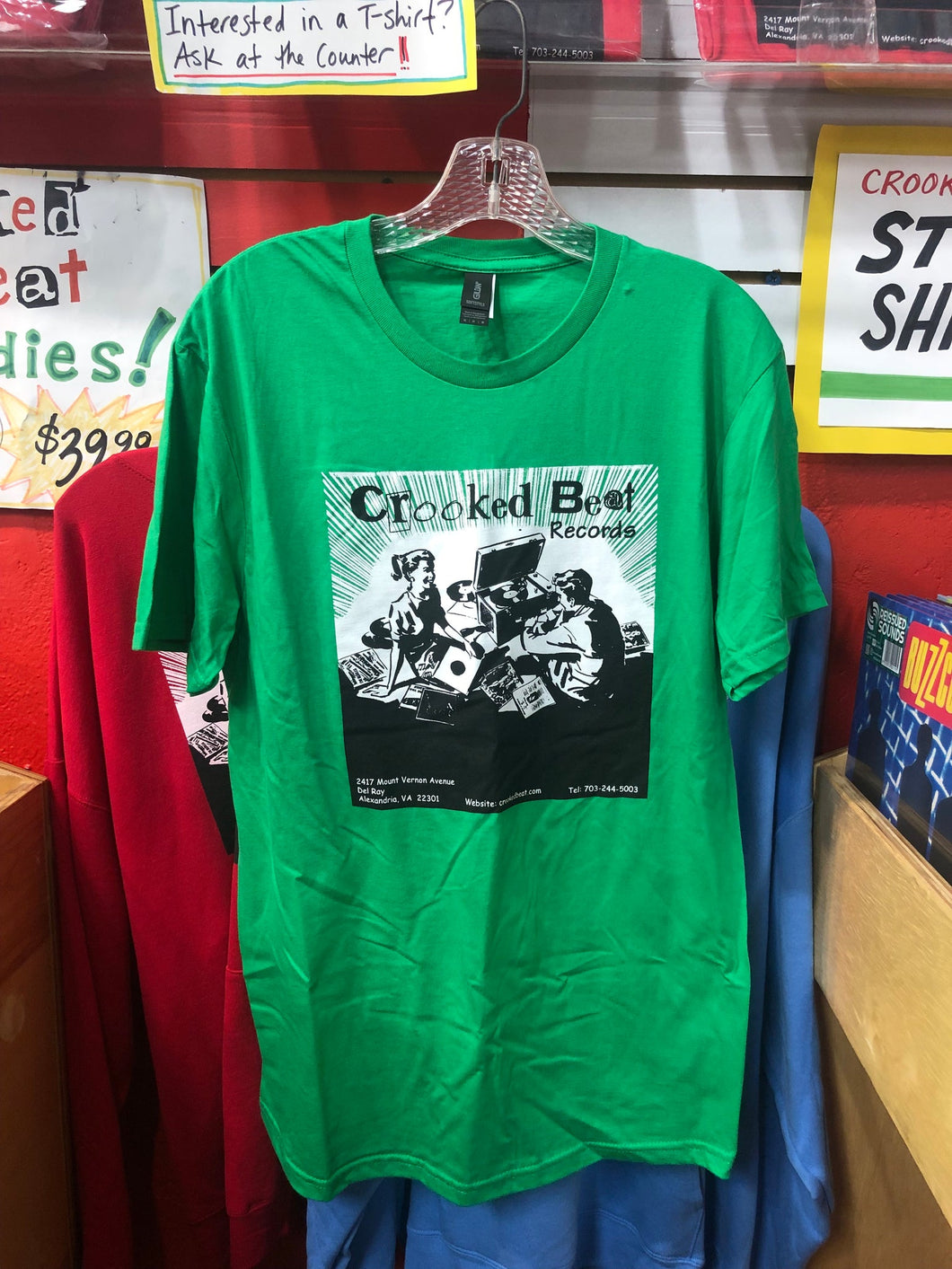 Crooked Beat Green T-Shirt - 2XL