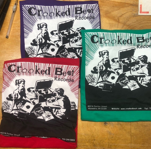 Crooked Beat Records Short Sleeved T-Shirt - Medium